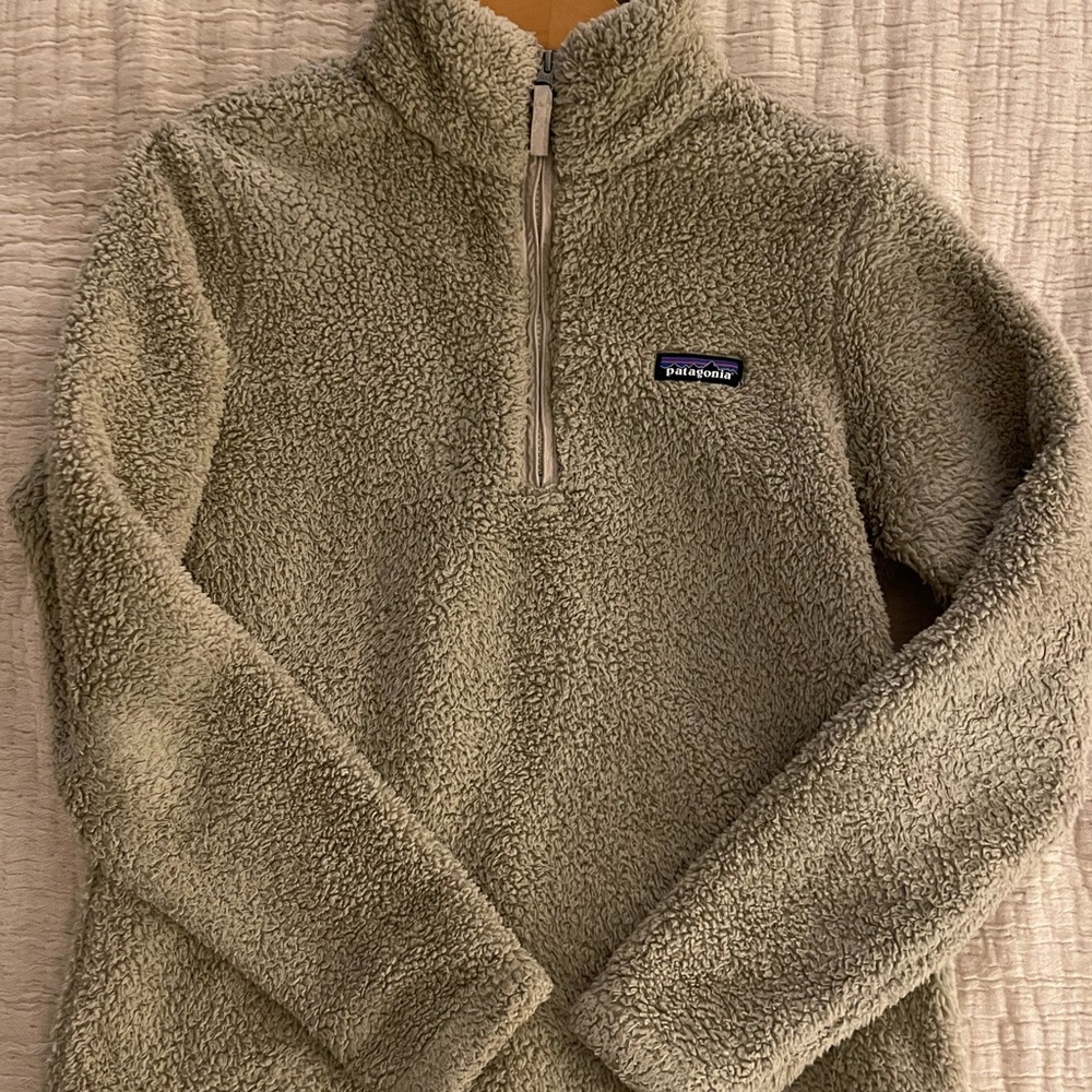 Patagonia Fleece 1/4 Zip Up Pullover Sweatshirt Jacket Sweater Tan